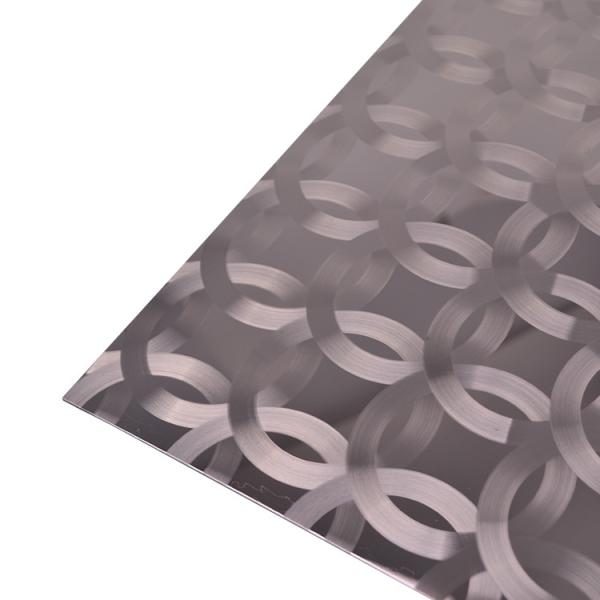 Вытравляющ декоративный лист нержавеющей стали 304 финиш Pvd лазера 316 яркий 3D покрыл розовое золото