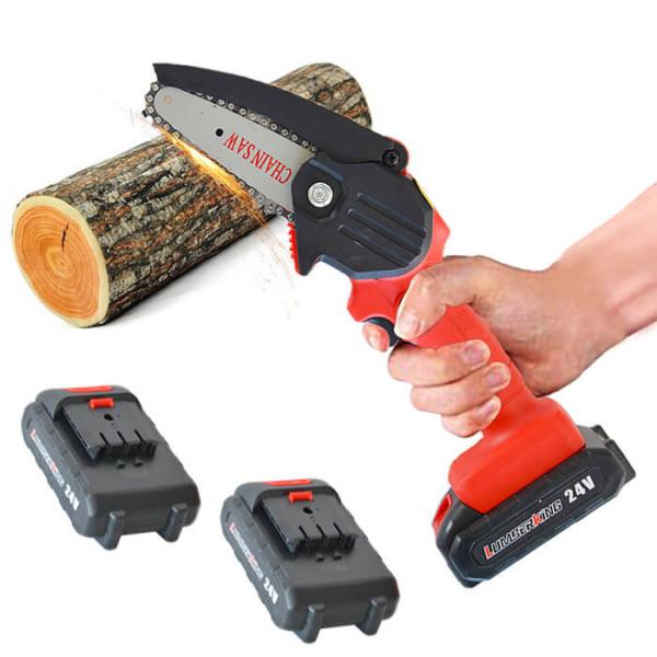 350W batterie Mini Chainsaw Rechargeable Handheld Chainsaw tenu dans la main