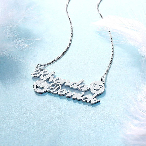 Ожерелья Emoji 2 граммов изготовленные на заказ серебряные