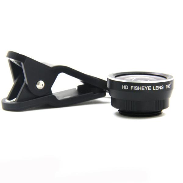 HD Cell Phone Fisheye Lens For Mobile Phone 198 Degrees Magnification