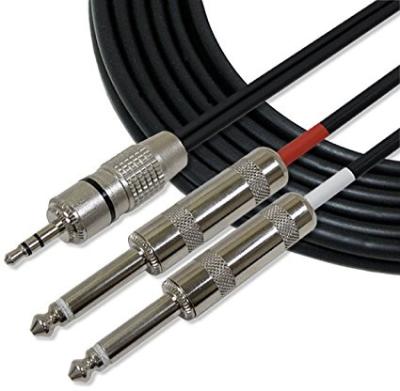 Full Metal 1/8 TRS Stereo Audio Link Cable 3.5mm to 6mm Cords for iPhone / iPod