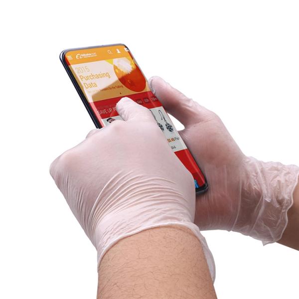 Перчатки винила ясного порошка свободные устранимые для сервиса связанного с пит