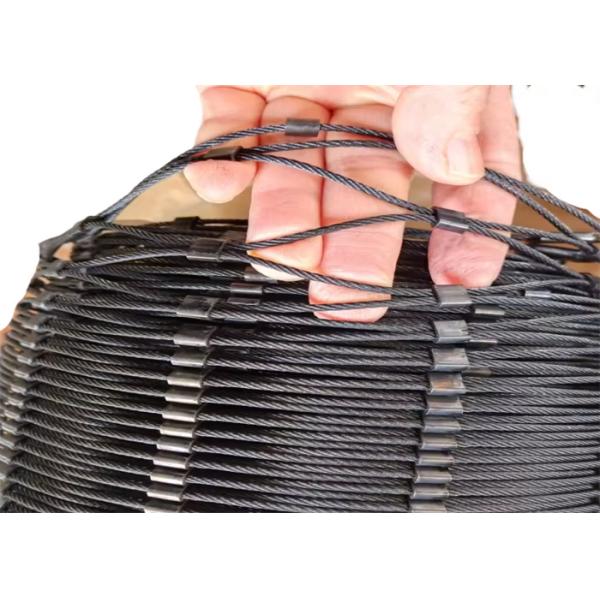 Черный цвет узловый тип нержавеющей стали проволока веревка сетка для обезьяны и зоопарка ограждения