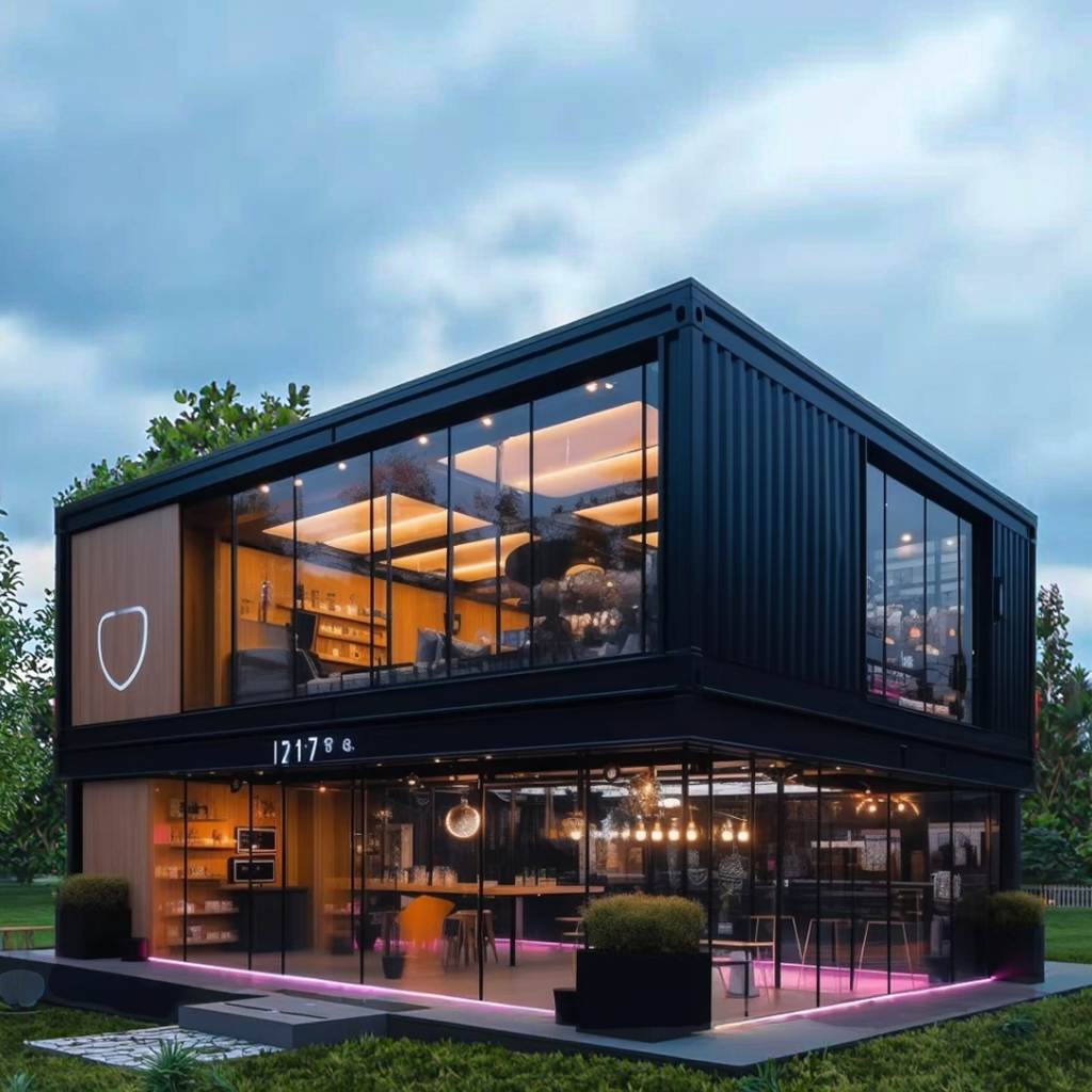 Container House Flat Pack Office School Living Room Bedroom Apartment Durable Sandwich Panel Steel Material Versatile Use