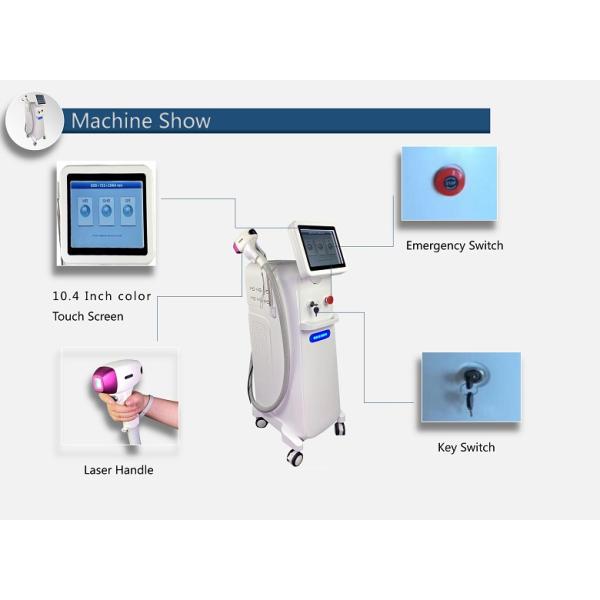 Newest 3 wavelength 755nm 808nm 1064nm professional painless diode laser hair removal machine