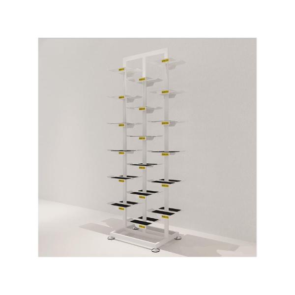 Metal Display Rack for Regular Size Shoes in Supermarkets and Stores Wheels Shoe Store