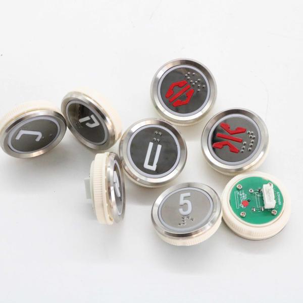 Vente à chaud de l'usine Taille du trou 37 mm Braille bouton rond en acier inoxydable bouton d'ascenseur