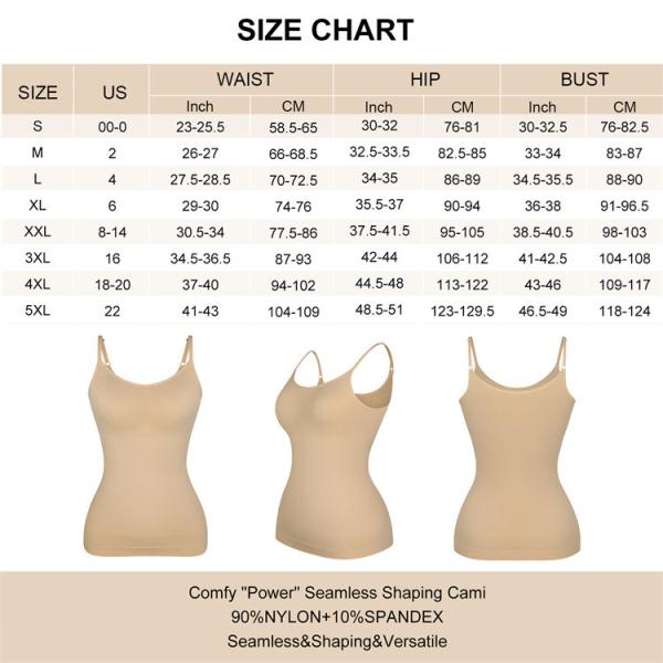 Vestuário sem costura não tecido Hexin Plus Size Tummy Control Shaper em Nylon e Spandex