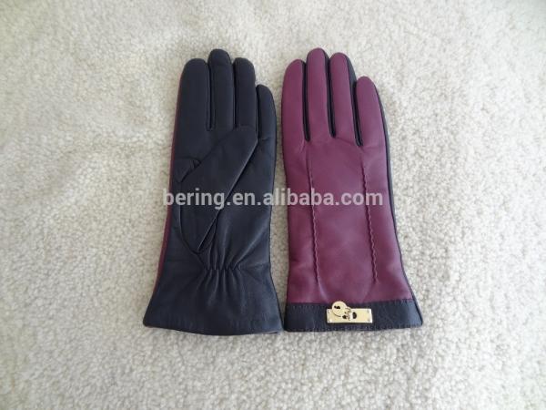2017 wholesale high quality hot sale fashion ladies leather gloves