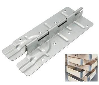 Galvanized Steel Wooden Box Connector Metal Hinge Foldable Crate 220mm Hinge Hardwares