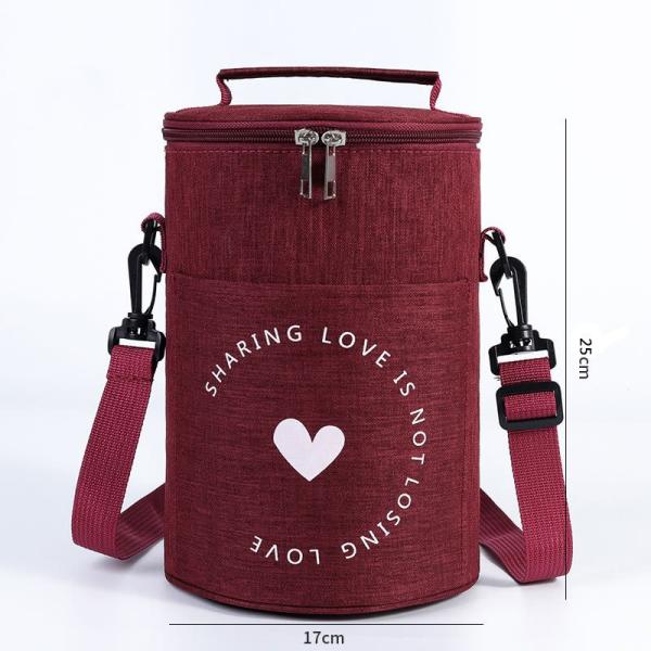 Adjustable Shoulder Strap Insulated Reusable Lunch Bag for Women Allover Print Food