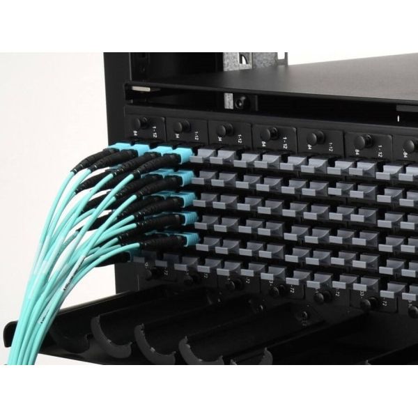 12/8/24 Fibers MPO to MPO OM3 Multimode Fiber Optic Patch Cord