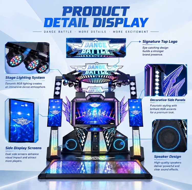 Interactive Dance Arcade Machine for Entertainment Centers