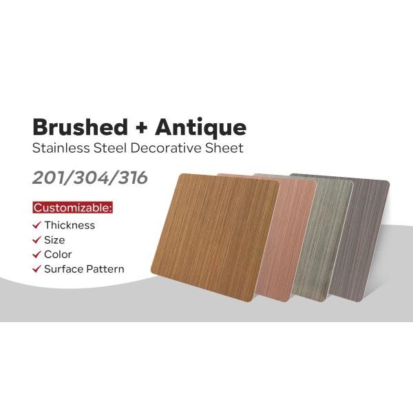 201 304 0,8 мм Толщина 4x8 Чёрный Цвет щетки из нержавеющей стали