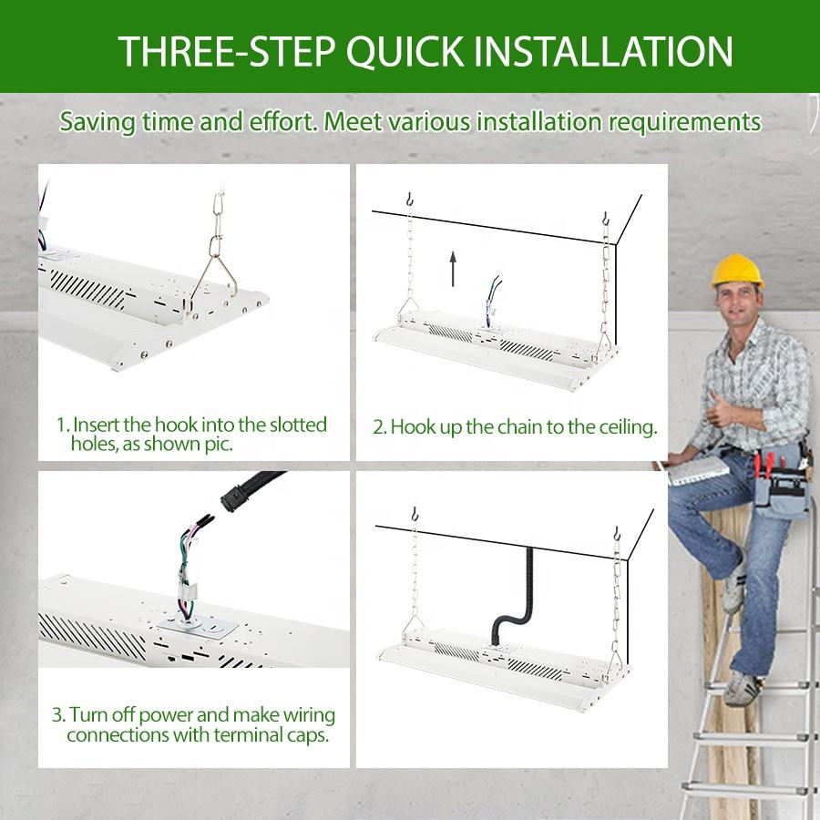 Anti-glare foldable LED linear mining lamp for warehouse and factory lighting