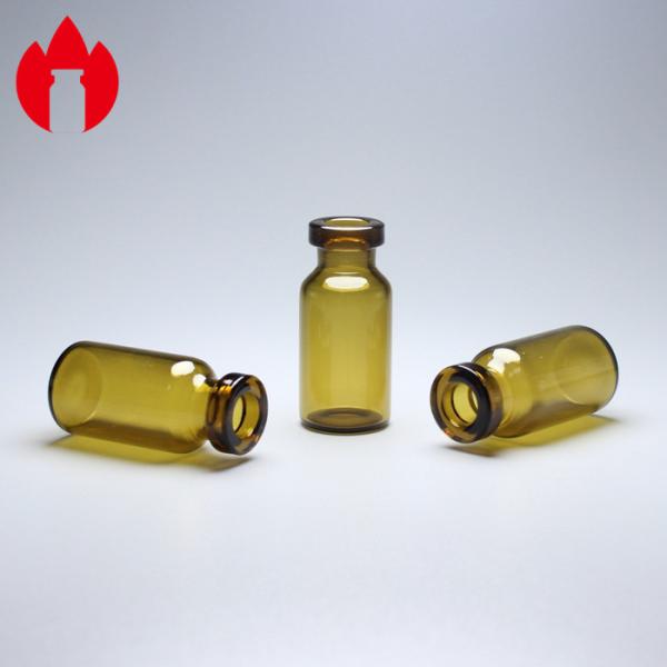 3ml Amber Mini Glass Tube Vial With Flip Off Cap