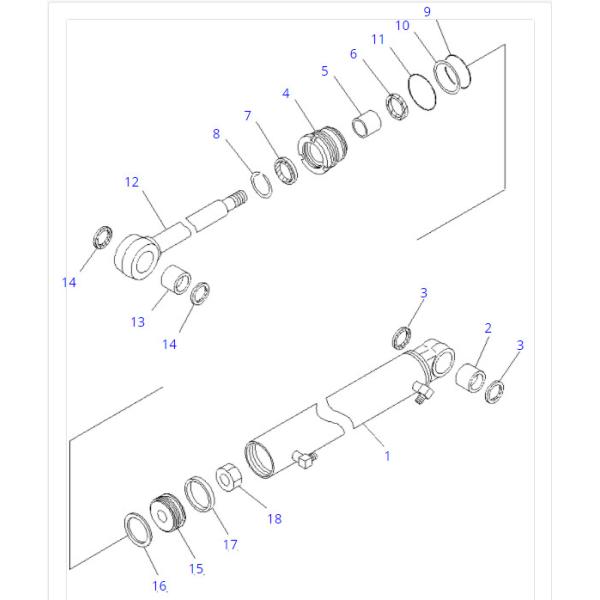 707-98-03460 7079803460 Kit de scellés bras/seau/lamine/cylindre d'altération pour excavatrice Komatsu PC03 PC09 PC10MR
