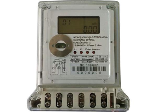Anti Tamper Digital Power Meter Two Phase Three Wires Electric Watt Hour Meter