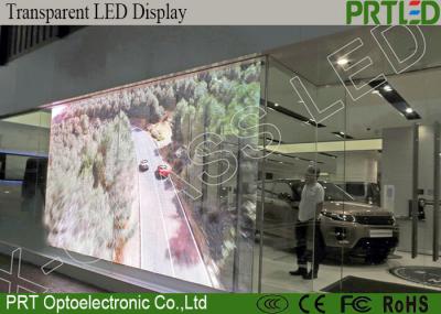 Shop Mall Advertising Transparent Video Glass Screen LED P3.91 Hight Resolution
