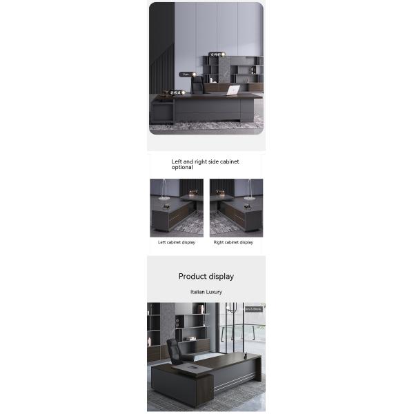 Diseño de madera de lujo ejecutivo en forma de L Escritorio presidencial para muebles de oficina