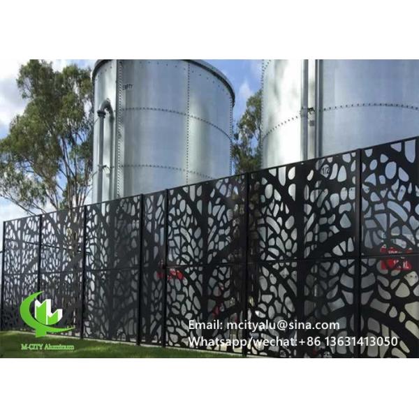 Покрытие фасада с порошковым покрытием Перфорированный 3 мм Металлический алюминиевый экран с узором