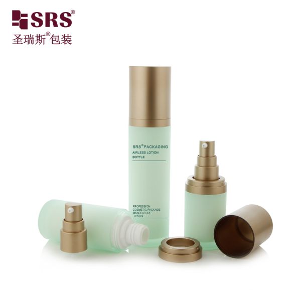 SRS-RS 15ml 30ml 50ml Empty Luxury High End Acrylic Lotion Pump Bottle Cosmetic Serum Packaging Wholesale