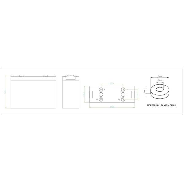 2V 3000AH AGM Sealed Lead Acid Battery High Energy Density For General Purpose