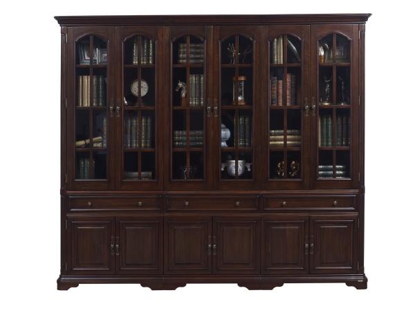 Home Office Study room furniture American style Big Bookcase Cabinet with Display chest can L shape for corner wall case