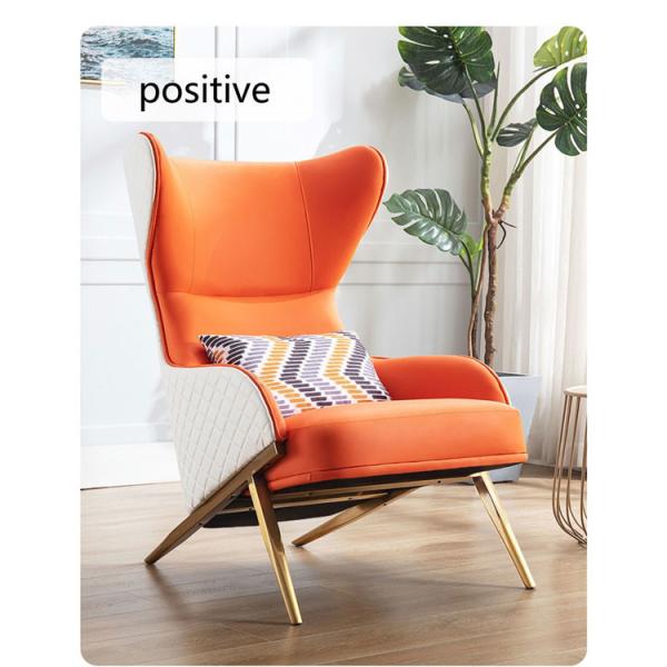 Solo eucalipto nórdico de las sillas de Wing Stainless Steel Armchair Lounge interno