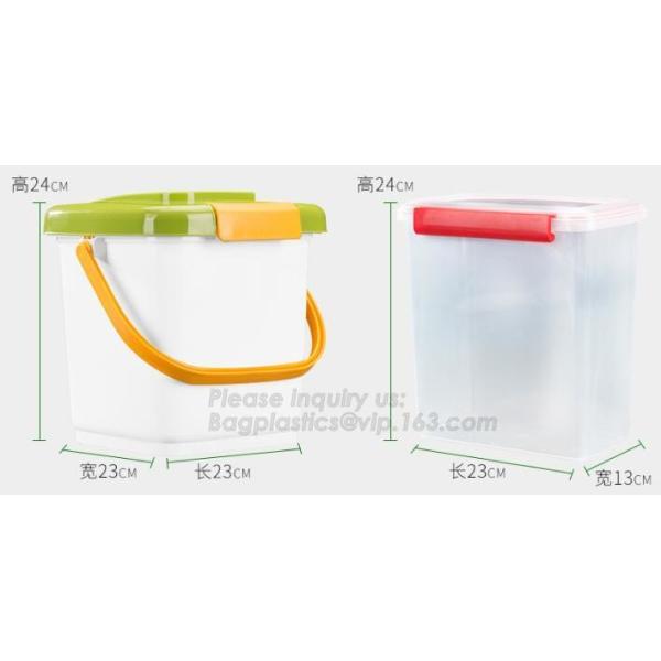 Dog Food Storage Container Large Airtight PET Food Container Measuring Cup 19lb/33qt Plastic Cat Dog Treat Containe
