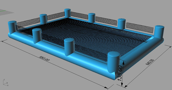 Custom 0.9mm PVC Square Inflatable Swimming Pool Waterproof 9.5mL x 6.4mW