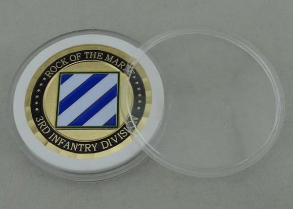 2.0 Inch Custom Brass Personalized Coins , Gold Plating USA Military Coin