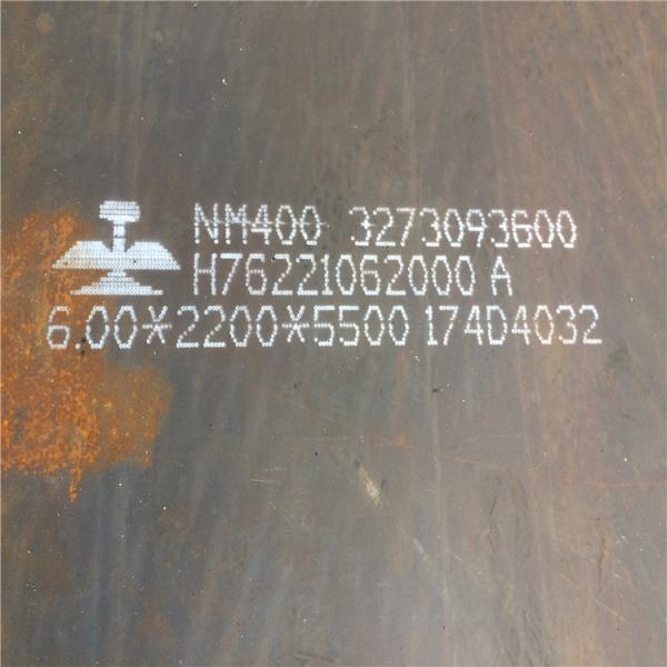 Hot Rolling And Cold Rolling Wear Resistant Metals Steel Plate NM400 360-450HB