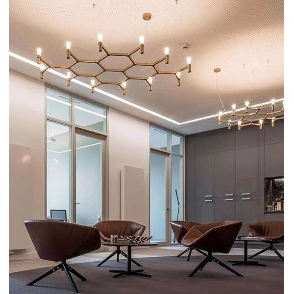 Crown Major Pendant lamp Nordic Tube chrome chandelier Crown Plana Mega Pendant(WH-AP-637)