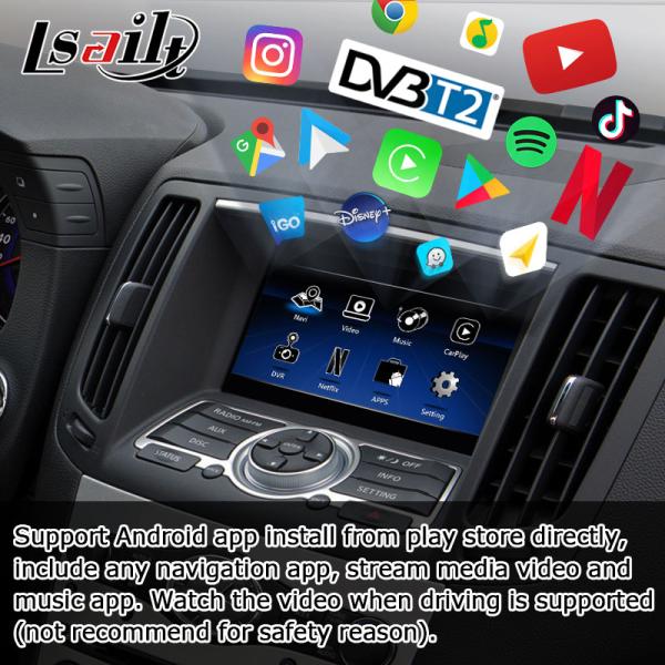 Мультимедиа NISSAN навигации GPS взаимодействуют андроид Carplay 1.8G для Infiniti G37 G25