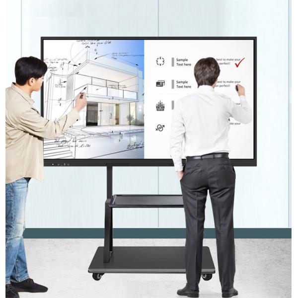 Tableau blanc à écran tactile interactif à double système 4K UHD 65 pouces
