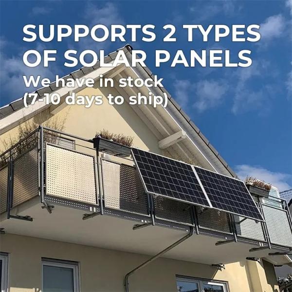 PV Photovoltaikanlage 600 Watt 800Watt WIFI Smart Mini Solaranlage Plug & Play Balkonkraftwerk 600W Komplett