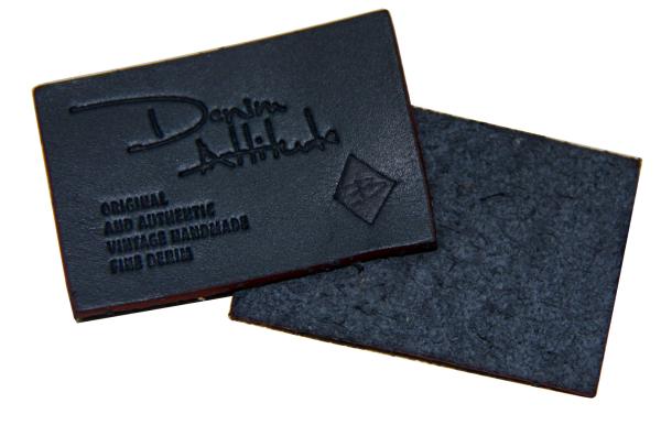 Personalized Logo Embossed Leather Patches Colorful For Jeans