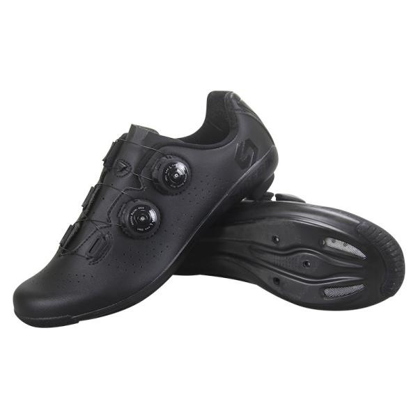 Por atacado sobre o ciclismo do botão calça sapatas pretas de pouco peso da bicicleta da fibra do carbono