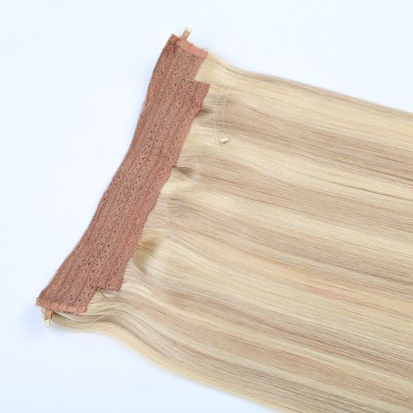 Thick Bottom 120g Remy Double Drawn Flip Human In Hair Extensions Halo Hair Extension