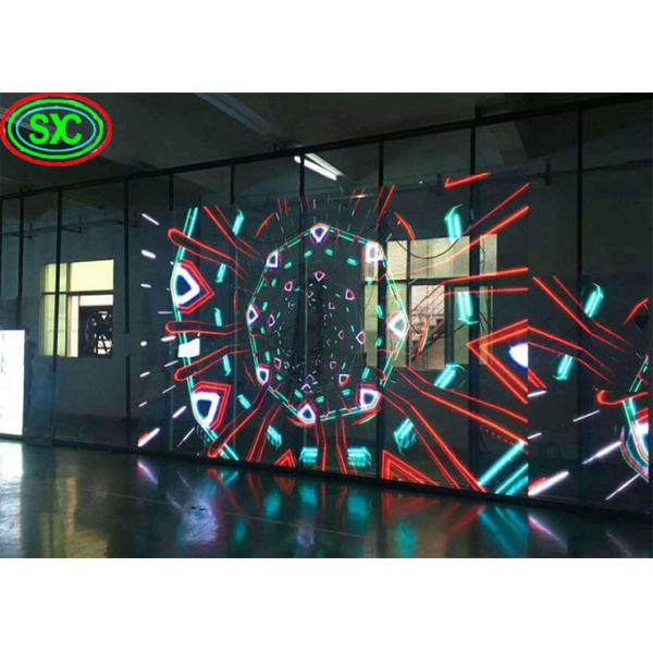 Wifi экрана 500x1000mm СИД SCX экран дисплея приведенный окна P7.81 прозрачного розничный стеклянный прозрачный стеклянный