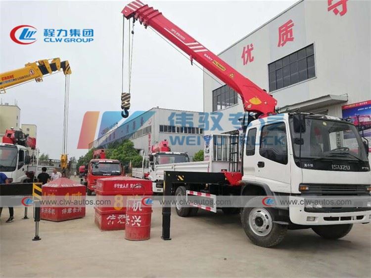 тележка 10tons ISUZU с прямым краном SPS2500005 руки Грузовик ISUZU FTR установил прямую руку 10 тонн крана Palfinger
