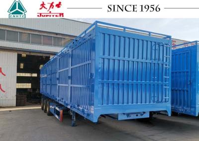 Grain Trailer Van Closed Box Trailer With Side Tipping For Wheat Transport