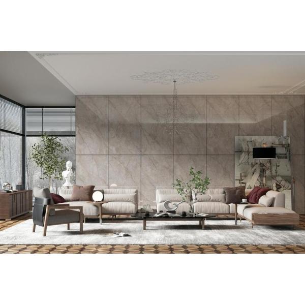 Light Yellow 900x1800mm Polished Glazed Porcelain Tile