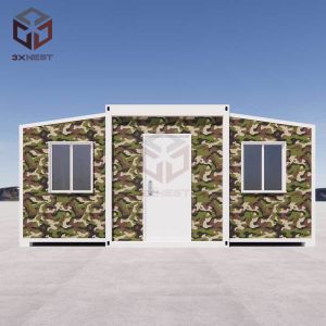 Огнеупорный расширяемый контейнерный дом с цветной стальной пластиной T65mm EPS