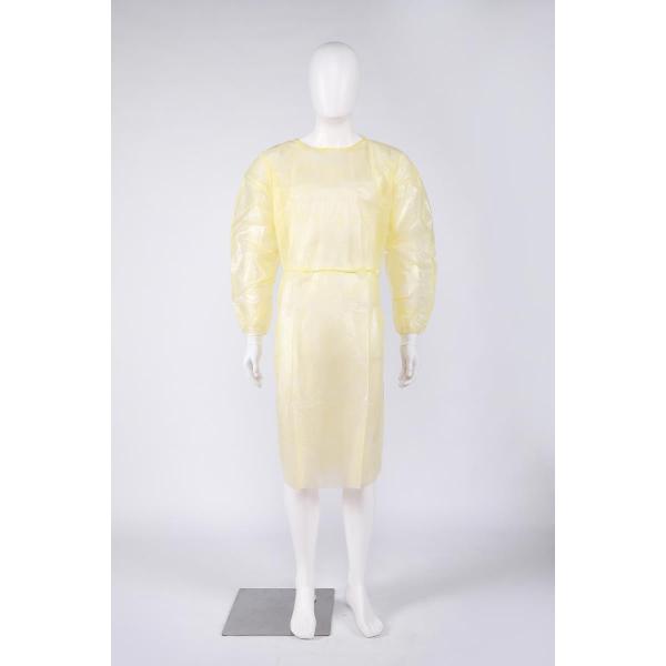 25g Impermeable Isolation Gown Disposable PPE Gowns For Sale Polyethylene Coated