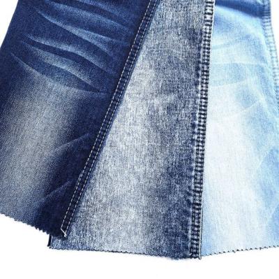 Medium Weight Cotton Polyester Spandex Blue Denim Fabric 8.1oz JS4040 With Medium Thickness And 150 CM Width