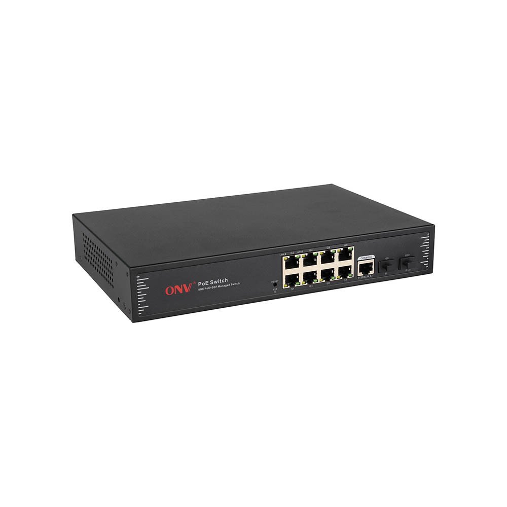 10 Port Gigabit Managed PoE Switch With 30W Per Port And 20Gbps Switching Capacity