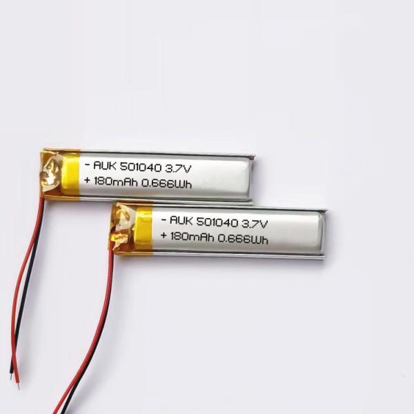 3.7V 501040 180mAh Polymer Lithium Battery For Children'S Wristband Locators Beauty Devices And Electric Toothbrushes