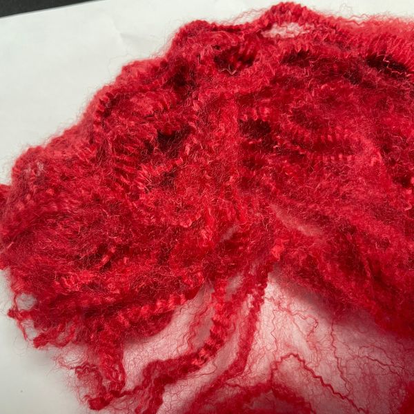 bright red Polyester Tow 2D with Indefinite Length for Luxury Knitting Yarn Home Textile Gift & Decor Fabric